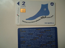 LATVIA USED CARD ADVERSTISING - Latvia