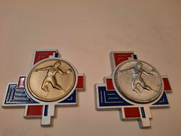 Deux Médailles Sportive Belges - Professionnels / De Société
