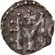 Monnaie, France, Denier, Melle, METALVS VICVS, TTB+, Argent - 470-751 Merovingian