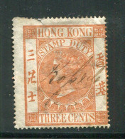 HONG KONG- Timbre Fiscal Oblitéré - Stempelmarke Als Postmarke Verwendet
