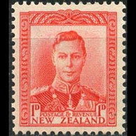 NEW ZEALAND 1938 - Scott# 227 King Rose 1p LH - Neufs
