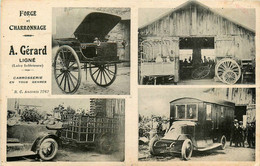 Ligné * établisement A GERARD Gérard , Forge Et Charronnage , Carrosserie En Tout Genre * Multivues * Camion - Ligné