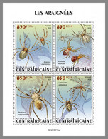 CENTRAL AFRICA 2021 MNH Spiders Spinnen Araignees M/S - IMPERFORATED - DHQ2118 - Spinnen