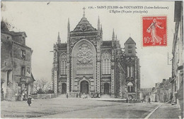 44  Saint Julien De  Vouvantes  -  L'eglise Facade Principale - Saint Julien De Vouvantes