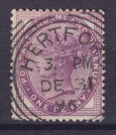 Great Britain 1881 Mi. 65,   1p. Victoria Stamp Deluxe HERTFORD 1896 (2 Scans) - Ohne Zuordnung