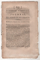 REVOLUTION FRANCAISE JOURNAL DES DEBATS 25 09 1791 - EXPORTATION D'ARMES - DEFENSE DES FRONTIERES - DISCIPLINE MILITAIRE - Kranten Voor 1800