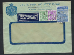 PERFIN / PERFO EXPORT Nr. 770 Op Brief Met Stempel GENT , Firmaperforatie H.V. Van Firma LOUIS VAN HOUTTE ! LOT 232 - 1934-51