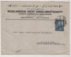 NEDERLANDSCHE ORIENT HANDELSMAATCHAPPY , CONSTANTINOPLE TO LUXEMBOURG ,BISSEN   COVER - Brieven En Documenten