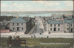 Pembroke Street, Pembroke Dock, Pembrokeshire, 1907 - Hartmann Postcard - Pembrokeshire