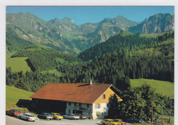 Cerniat, La Valsainte, Café Des Mossettes, Nombreuses Voitures, Carte-photo 10 X 15 - Cerniat 