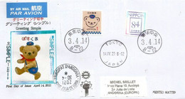 "Chiitan" Japanese Mascot Of Japan Post (new Stamps 2021) On Letter Sent During Pandemic Coronavirus With Prevention - Brieven En Documenten