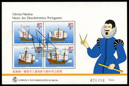 MACAO - 1993 Discovery Ships. MICHEL Block 24 With Comm Cancellation. Full Gum. - Oblitérés