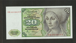 Allemagne, République Fédérale, 20 Deutsche Mark, 1970-1980 Issue - Andere & Zonder Classificatie