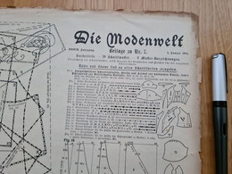 Die Modewelt, Beilage Zu Nummer 7, 1. Januar 1904, Schnittmusterbögen, Vorder- Und Rückseite - Patterns