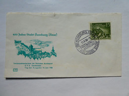 SAAR Homburg Hombourg Hombursch Lettre Env 1ier Jour FDC Sonderpostwertzeichen Saarbrücken Jahre Stadt 16 6 1958 - FDC