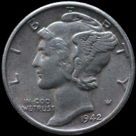 LaZooRo: United States 10 Cents Dime 1942 UNC - Silver - 1916-1945: Mercury