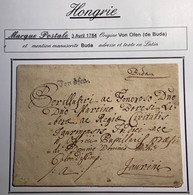 VON OFEN 1784 (Buda) RARE EARLY Pre-Stamp Cover (Österreich Ungarn Brief Vorphilatelie Hungary - ...-1867 Prephilately