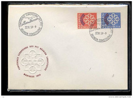 F 036  -  Europa  -  1959  :  Suisse  FDC De La Réunion Constitutive - 1959