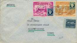 1955 CUBA , SOBRE CIRCULADO , LA HABANA - BERLIN , CENTENARIO DEL SELLO , POSTA Y CONVENTO DE SAN FRANCISCO , LA VOLANTA - Brieven En Documenten