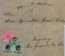 1894 BRASIL , FRONTAL CERTIFICADO , SAO PAULO - TAQUARI - Covers & Documents