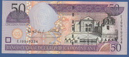 DOMINICAN REPUBLIC - P.170c – 50 Pesos Oro 2004 UNC, Serie EJ9919234 Printer: De La Rue, London - Dominicana