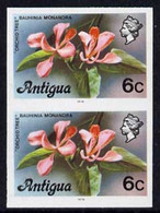 Antigua 1976 Orchid Tree 6c (with Imprint) U/m Imperforate Pair (as SG 475B) - Altri & Non Classificati