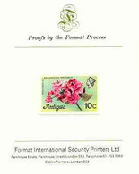 Antigua 1976 Bougainvillea 10c (with Imprint) Imperf Proof Mounted On Format International Proof Card - Autres & Non Classés