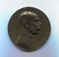 OLD FRANZ JOSEPH AUSTRIA MEDAL ISSUED TO JUBILEE OF VISITING PRAGUE 1908.!!! - Autriche