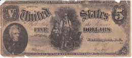 ¡¡FALSO DE EPOCA!! BILLETE DE ESTADOS UNIDOS DE 5 DÓLLARS DEL AÑO 1907 (BANKNOTE) - Billetes De Estados Unidos (1862-1923)