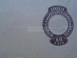 D178984 FAJA POSTAL - Newspaper Wrapper  BRAZIL BRASIL 60 REIS   POSTAL STATIONERY Ca 1885 - Other & Unclassified