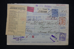 HONGRIE - Bulletin De Colis Postal De Versecz Pour La Suisse En 1913 - L 96972 - Postpaketten