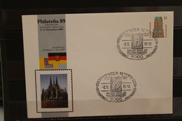 Deutschland 1989, Ganzsache: Philatelia 89 Köln, Wertstempel 33 Pf., Sehenswürdigkeiten - Enveloppes Privées - Oblitérées