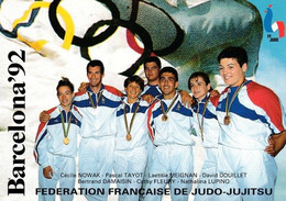 Barcelona 92  Fédération Française De Judo-Jujitsu (Nowack Meignan Douillet Damaisin .... TBE - Artes Marciales