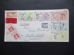 DDR 1963 Einschreiben Eilsendung Expres Leinefelde Land E 44 MiF Zusammendrucke Ermorderte Antifaschistische Sportler - Storia Postale