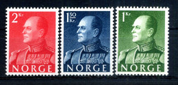 1969 NORVEGIA SET MNH ** 551/553 Re Olav V - Unused Stamps