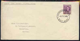 Australia 1944 KG6 2d Purple On Plain Typed Addressed Cover With Clear First Day Cancel (SG205) - Neufs