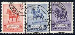 Australia 1935 KG5 Silver Jubilee Set Of 3 With Circular Cancel, SG156-58 - Mint Stamps