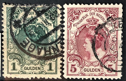 NETHERLANDS 1898-1905 - Canceled - Sc# 83, 85 - Wilhelmina - Oblitérés