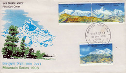 Mt. Annapurna Mountain Series FDC 1996 Nepal - Montagne