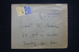 TUNISIE - Enveloppe Avec Cachet Du Service D’Approvisionnements De La Flotte En 1940 Pour La France - L 97190 - Sonstige & Ohne Zuordnung