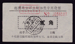 CHINA CHINE CINA HUNAN CHENZHOU 423000  POSTAL ADDED CHARGE LABELS (ACL) 0.20 YUAN - Other & Unclassified