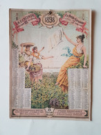 CALENDRIER  PUBLICITAIRE  1898  JOURNAL  LA  PETITE  GIRONDE  BORDEAUX - Grand Format : ...-1900