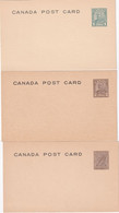 CANADA  ENTIER POSTAL/GANZSACHE/POSTAL STATIONARY  LOT DE 3 CARTES - 1903-1954 Kings