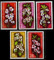 Bulgaria 1975 Mi 2374-2378 Fruit Tree Blossoms - MLH - Autres & Non Classés