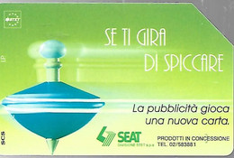 CARTE -ITALIE-Serie Pubblishe Figurate-Trottole-331-Catalogue Golden-5000L/30/06/96-Spiccare Verde -Utilisé-TBE-RARE - Públicas Precursores