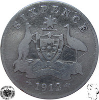 LaZooRo: Australia 6 Pence 1912 VF - Silver - Sixpence