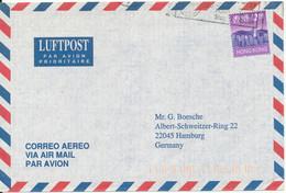 Hong Kong Air Mail Cover Sent To Germany 1997 Single Franked - Covers & Documents