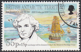 British Antarctic Territory 1994 Used Sc #B2 35p + 15p Sir JC Ross, Erebus - Oblitérés