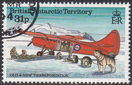 British Antarctic Territory 1994 Used Sc #220 31p Dogsled Team, Airplane - Oblitérés