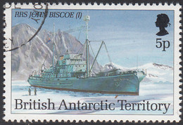 British Antarctic Territory 1993 Used Sc #206 5p RRS John Biscoe I Research Ships - Oblitérés